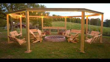 How to Build a Pergola and Fire Pit with Swings